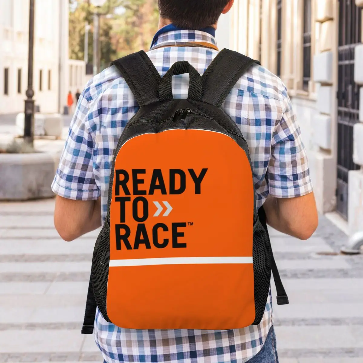Ready To Race Logo Backpacks for Women Men Waterproof School College Motorcycle Rider Racing Sport Bag Printing Bookbags