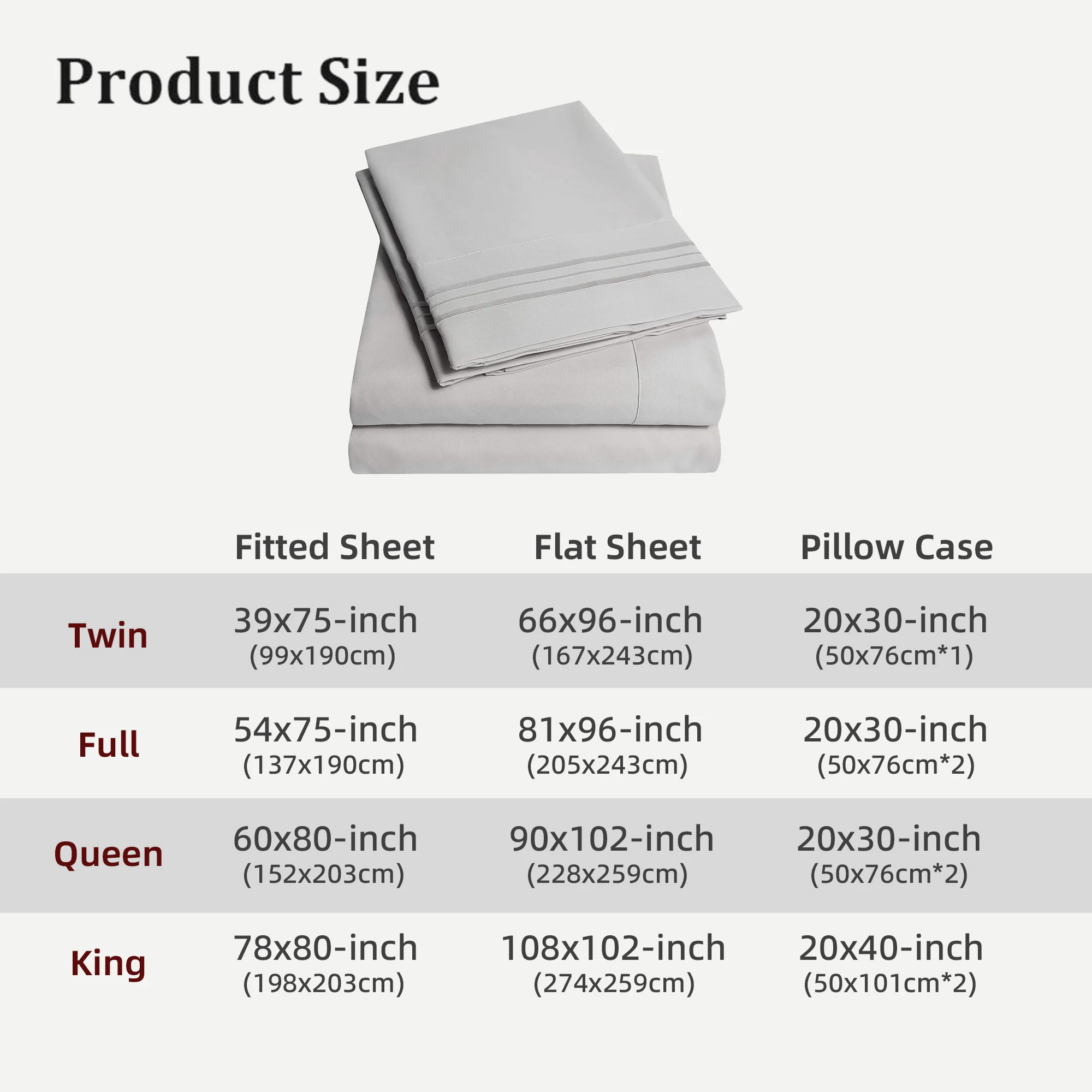 Battilo Double Bed Sheets 4Pieces Set Fitted Flat Sheet with Pillowscase Luxury Microfiber King Queen Full Twin Size Bedding Set 6