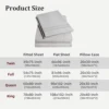 Battilo Double Bed Sheets 4Pieces Set Fitted Flat Sheet with Pillowscase Luxury Microfiber King Queen Full Twin Size Bedding Set 6