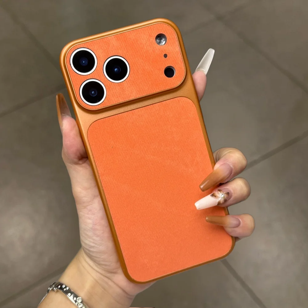 Plating Denim Texture Shockproof Phone Case with Full Camera Protection