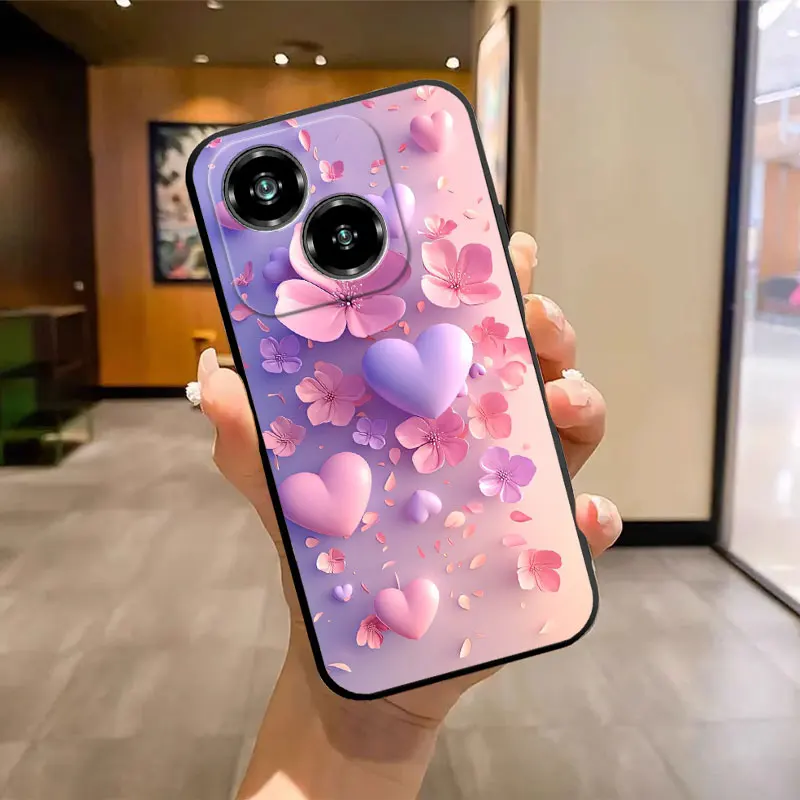 Fashion Soft Silicone Shockproof Butterfly Marble Black TPU Phone Case