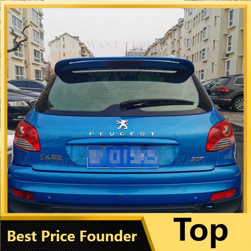 Per Peugeot 207 Spoiler 2006-2013 Peugeot 207 Spoiler Di Alta Qualità Abs Materiale Plastico Auto Ala Posteriore Colore Spoiler Posteriore