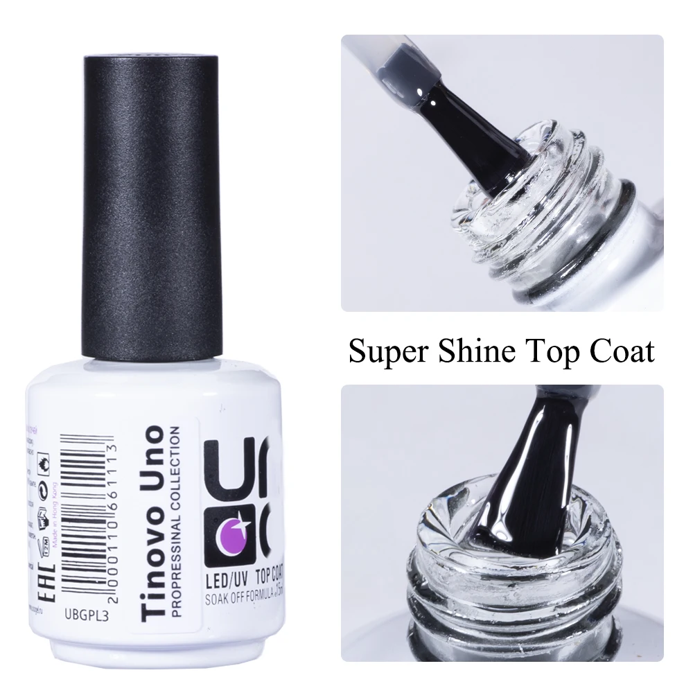 Tinovo Uno Latest Rubber Base Gel Nail Polish UV Semi Permanent Thick Strong Base Coat Top Coat for Manicure Nails Art Salon 5