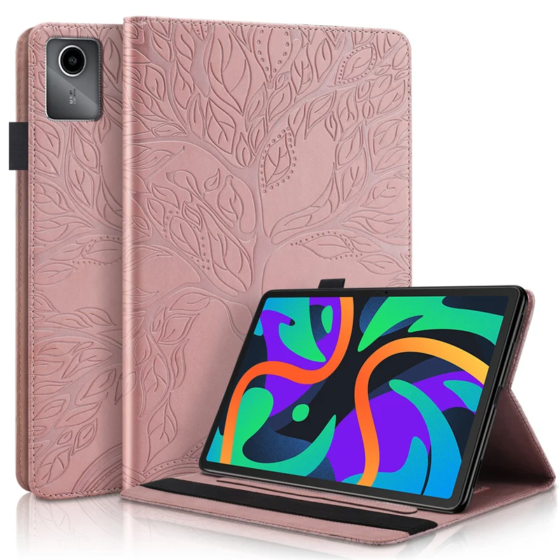 Funda for Lenovo Tab M11 Case TB330FU 2024 Tree Embossed Stand Back Shell for Lenovo Xiaoxin Pad 2024 Case Cover Tablet Case