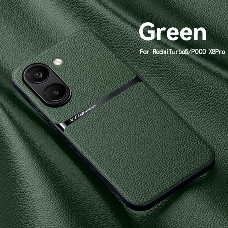 Luxury Leather Magnetic Phone Case with Car Holder Feature