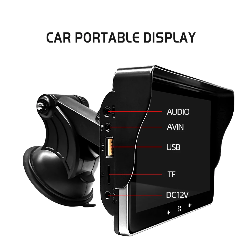 car media player with bluetooth Car Monitor Portable Wireless CarPlay Navigation for All Cars Screen 7inch Universal Touch Control Display Androidauto Siri car stereo player dvd