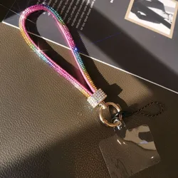 Luxury Rhinestone Bling Wrist Lanyard Keychain (Multicolor)