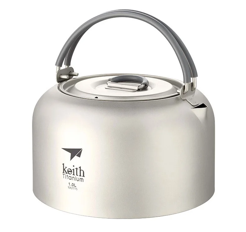 Keith Titanium Kettle Camping Picnic Coffee Tea Pot 115g 1L Ti3901 5