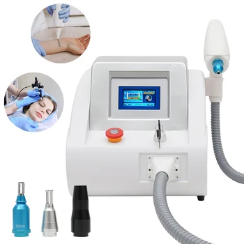 Macchina per la rimozione del tatuaggio laser, 3 teste diverse, 1064NM, 532NM, set completo portatile per lo sbiancamento della pelle, rimozione del pigmento delle lentiggini