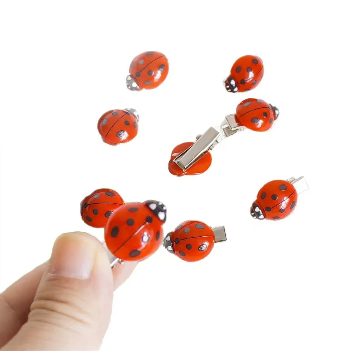 10-teiliges Set modischer, niedlicher Bienen- und Marienkäfer-Haarspangen, Mini-Accessoires, Haarnadeln für Schüler, Spaß im Großpack. – Detail 6