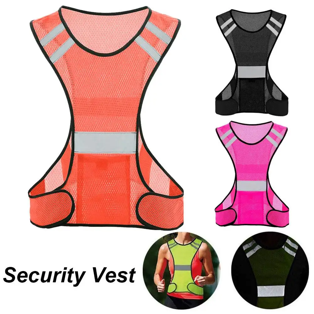 High Visibility Reflective Vest Reflective Straps Night Running Cycling Clothing Vest Adjustable Safety Riding Equipment