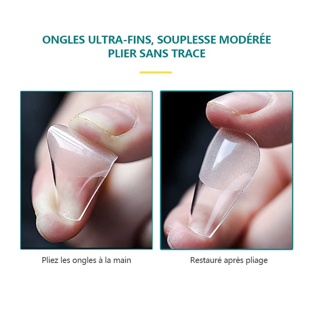 faux ongles à pression en acrylique, artificiels, cercueil