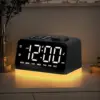 Digital Alarm Clock with FM Radio, Night Light & USB Charging Ports, Sleep Sound Timer for Bedroom, Easy Use for All Ages