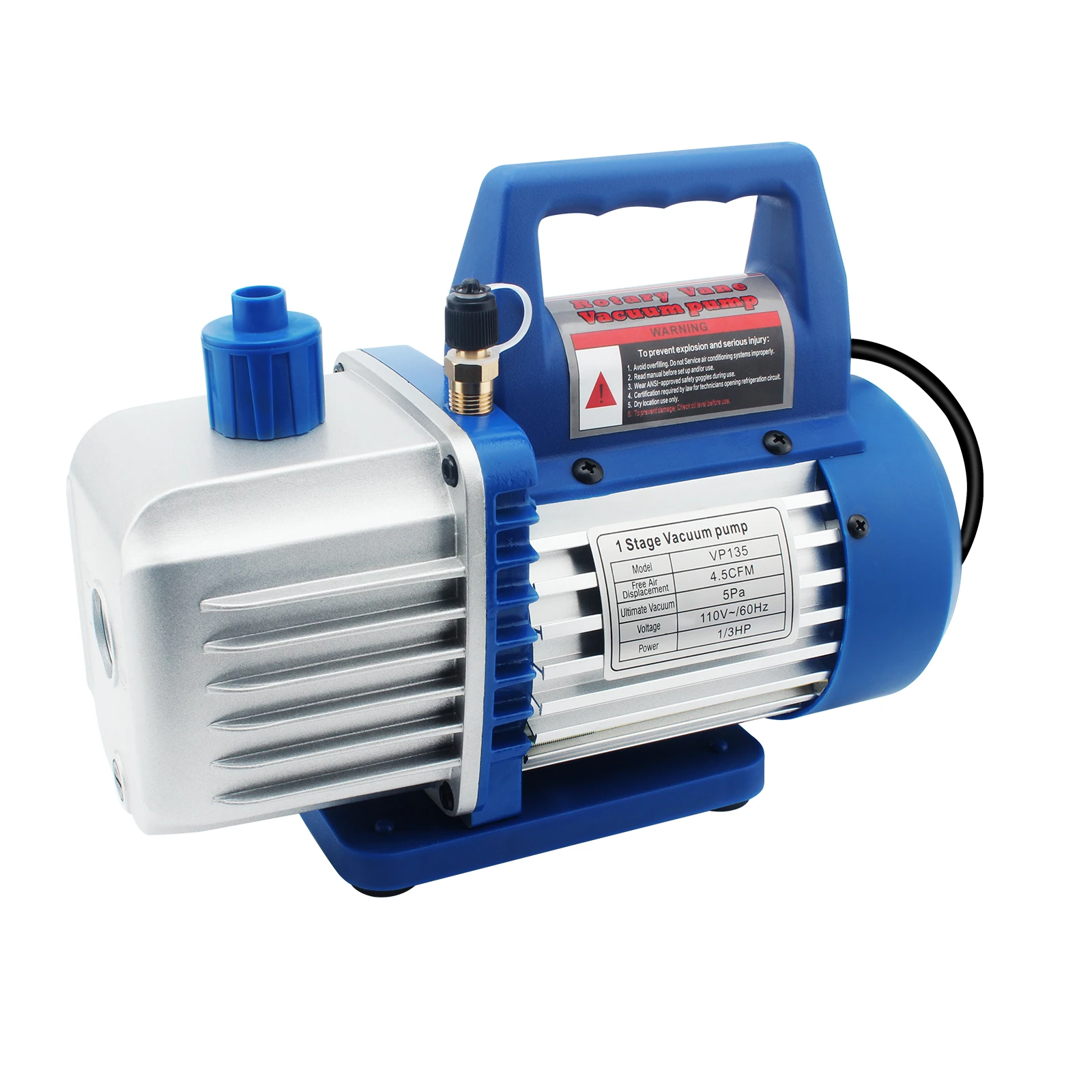 단일 스테이지 로터리 베인 HVAC 에어 이코노미 진공 펌프, 에어컨 냉매 에어 툴, 110 V, 220V, 1/3HP