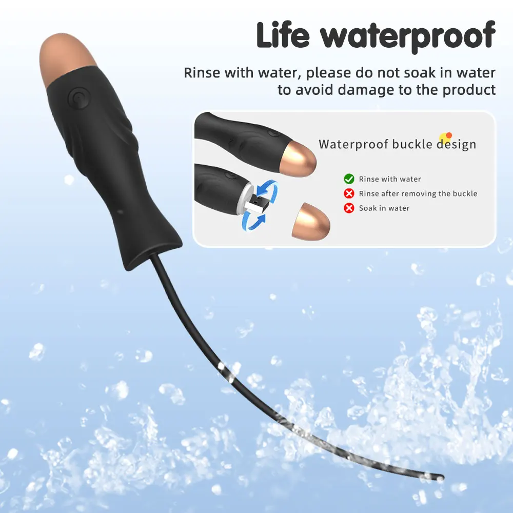 Penis Plug Vibrator Urethral Catheter Sound Glans Training Device Sex Toys