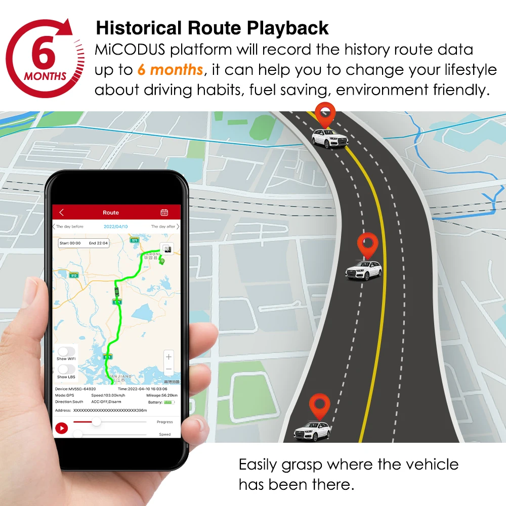 MiCODUS OBD GPS Tracker 4G MV55G 9-50V Engine ON/OFF Alarm GPS Car Tracker Tracking Device Plug Out Alarm LIFETIME Free APP gps tracker car tracker