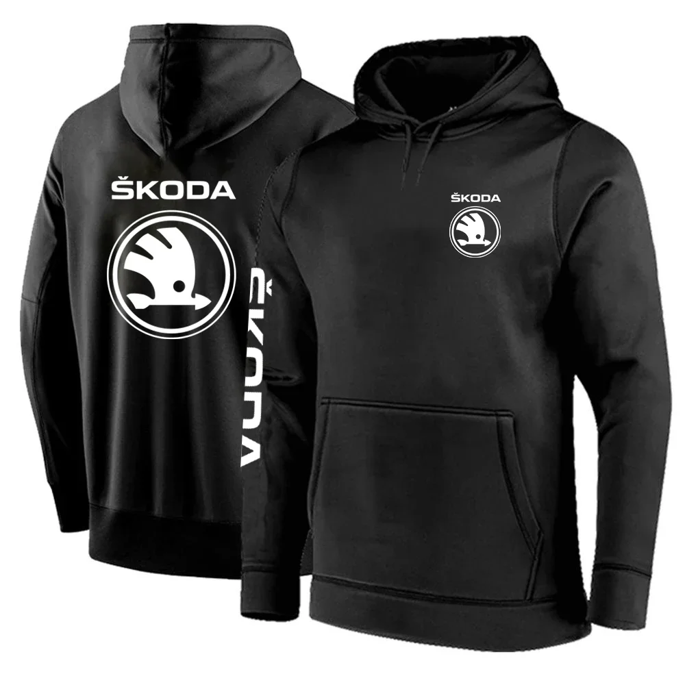 

2023 New Men's Spring Autumn Skoda Car Logo Casual Harajuku Sweatshirt Printing Cotton Customize High Street Hoodie Jackets Coat