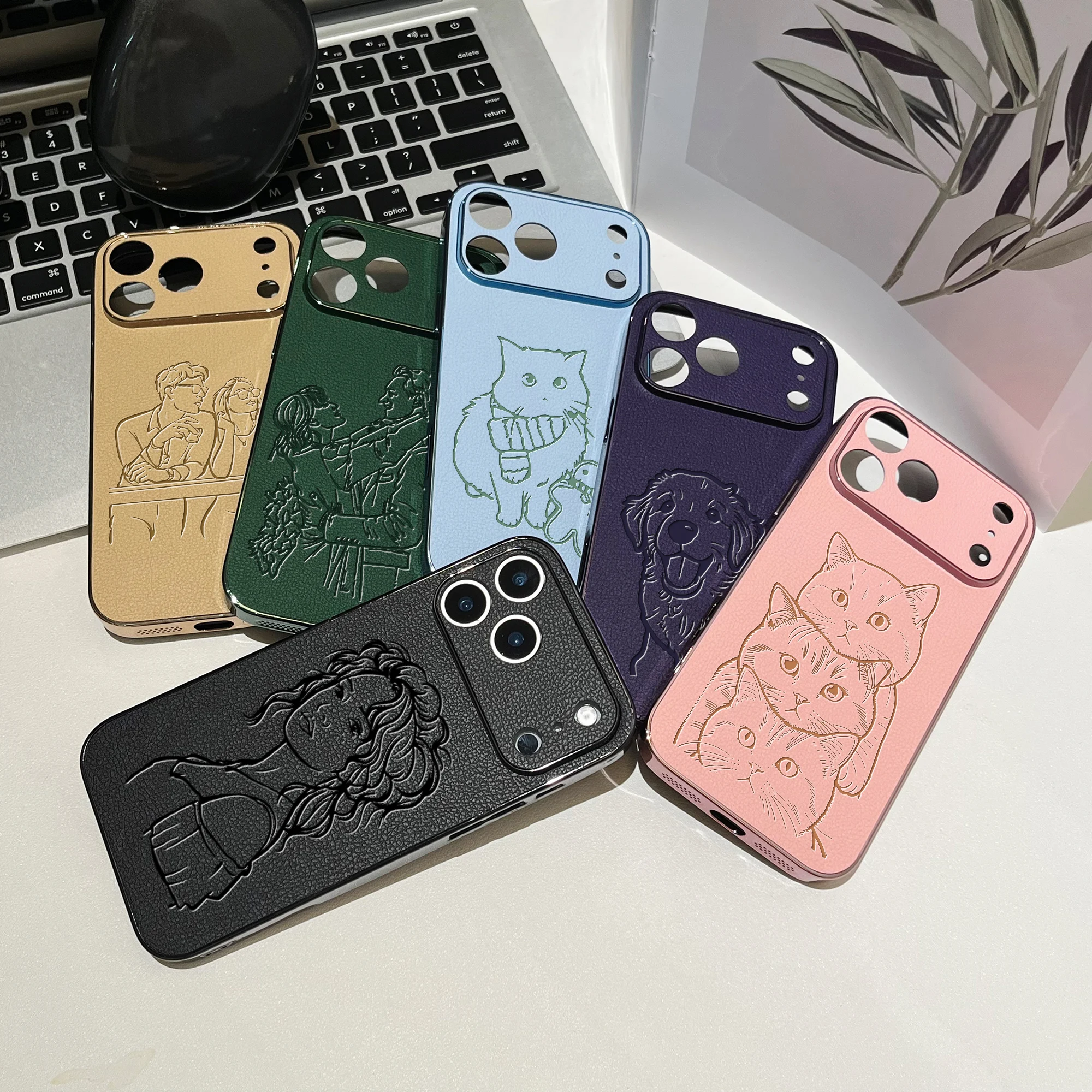 Personalized Custom Photo Sketch Lines Style 3D Laser Engraving Luxury thumbnail 7