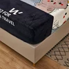 Thick Flannel Fitted Sheet Warm Soft Winter Queen King Bed Size Printed Style Thicken Bed Sheet (Not Including Pillowcases) 5