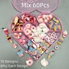 60Pcs/Box Y2k Bow Tie Flower Music Notation Skull Bear Beverage Cup Long NailArt Charms Decorations Junk Phone Case Accessories 4