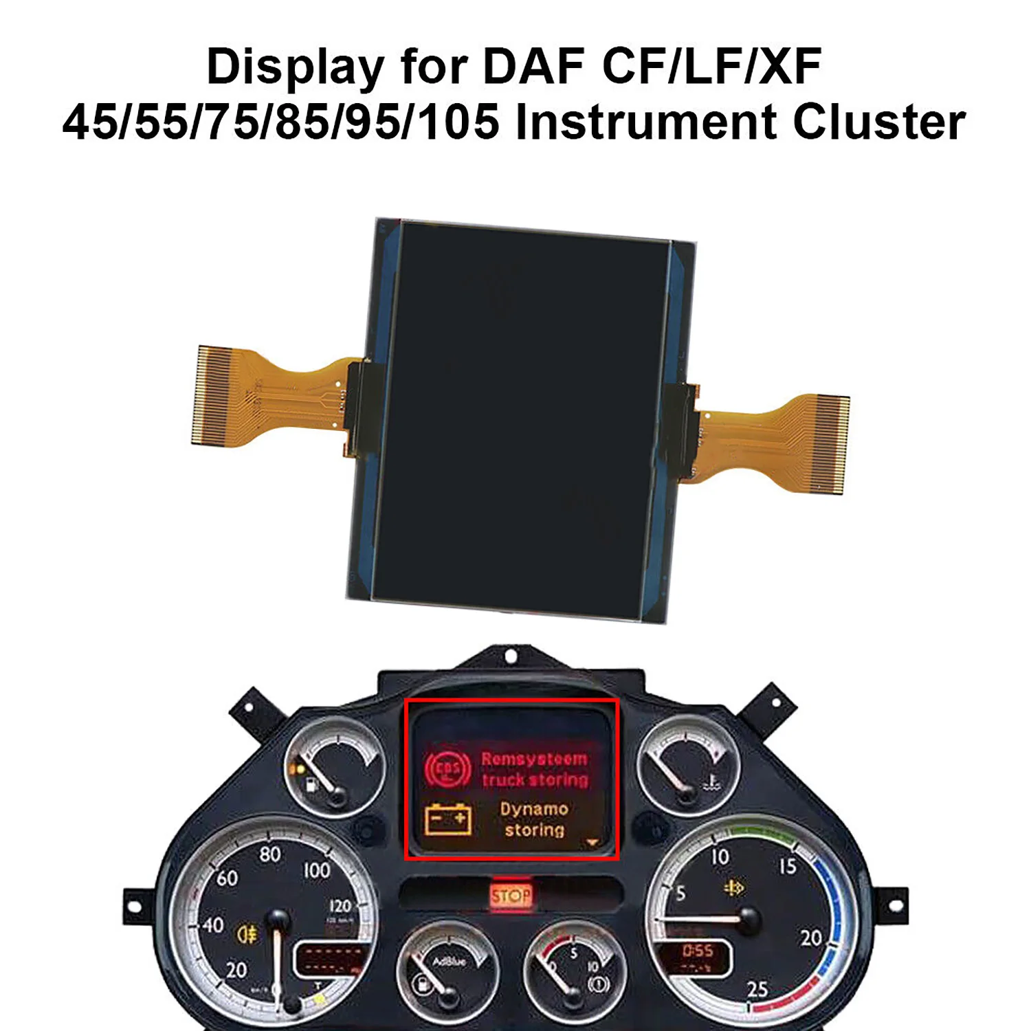 DAF Ʈ Ŭ ü LCD ÷, LF/ CF/ XF 45/55/75/85/95 5010595267 1629662(2002) 155400001000 1372055, 1 