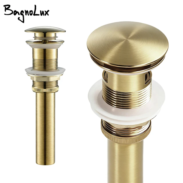 ท่อระบายน้ำอ่างล้างหน้า Bagnolux แบบปุ่มกด รูกลม ทนการกัดกร่อน ทำความสะอาดง่าย สำหรับห้องน้ำ โรงแรม 1