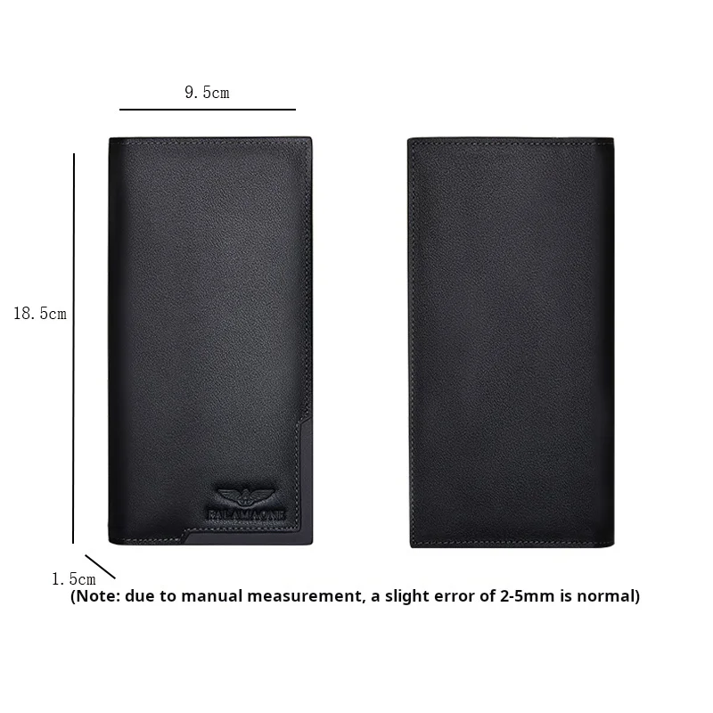 FALAMAONE Long Wallet Men's Purse Cowhide Genuine Leather Material Fashion Luxury Designer Trend 2024 Gifts for Husband 860887