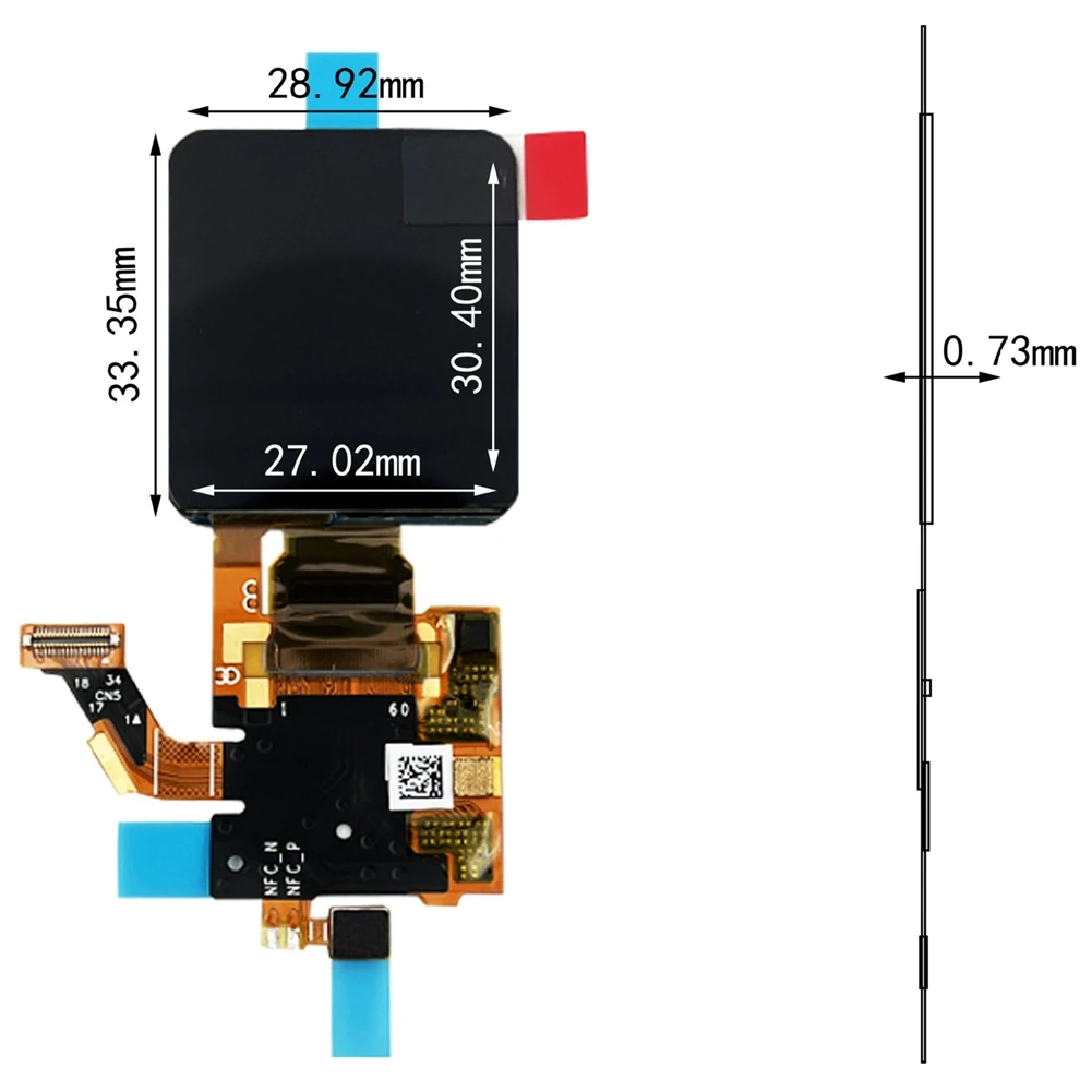 ġ  ִ OLED ÷ ũ, LCD ÷ ũ, AMOLED ÷, MIPI/SPI ̽, 1.6 ġ, 320x360