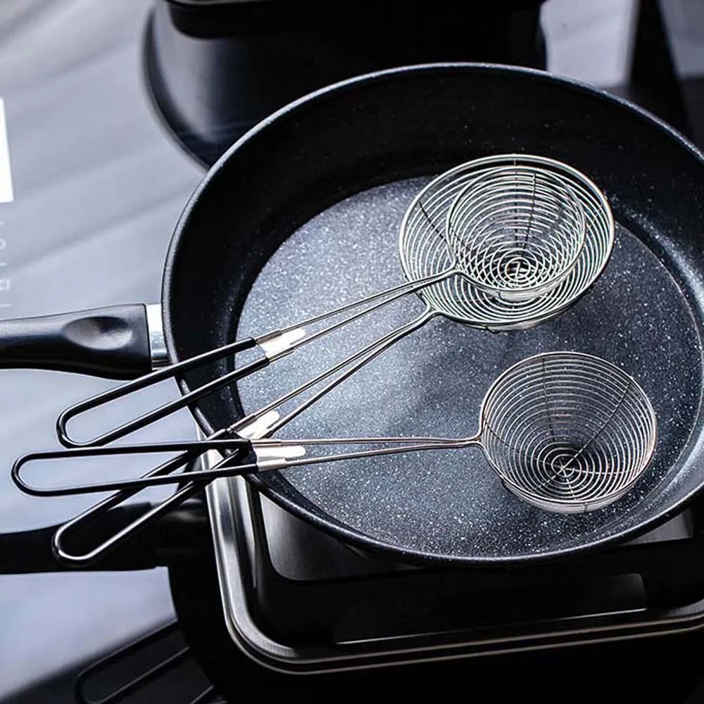 Long Handle Non-Stick Sifting Home Kitchen Spider Strainer Skimmer Spoon Cooking Tool Colander