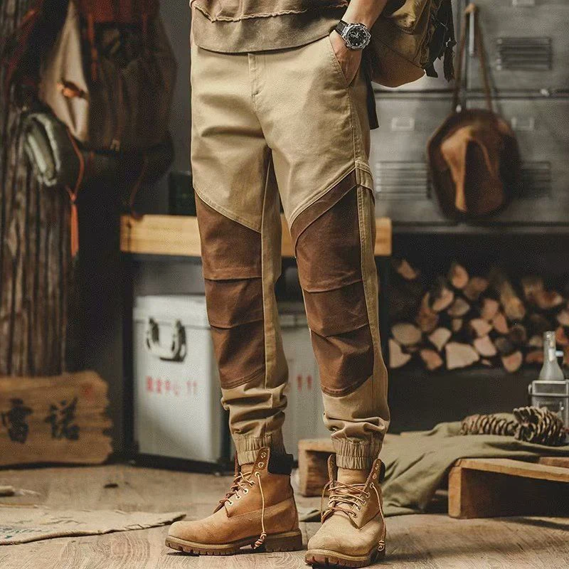 

Autumn Winter New Streetwear Loose Casual Patchwork Lantern Pants Male Harajuku Y2K Fashion Vintage Oversized Cargo Trousers Men