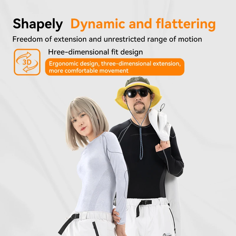TERROR Men Women Ski Thermal Underwear Sets Quick Dry Functional Compression Tracksuit Tight Snowboarding Tops and Pants Adult ﻿