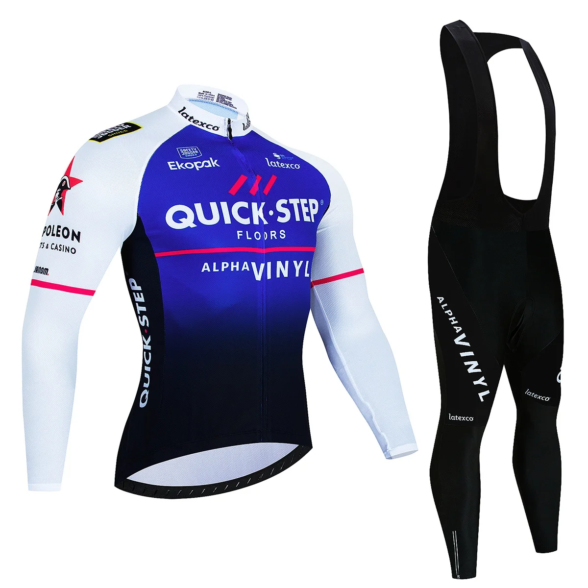 quick step Professional Cycling Jersey for 2022 MTB for Men's Summer Cycling, Men Short Full Zipper Polyester Long sleeve
