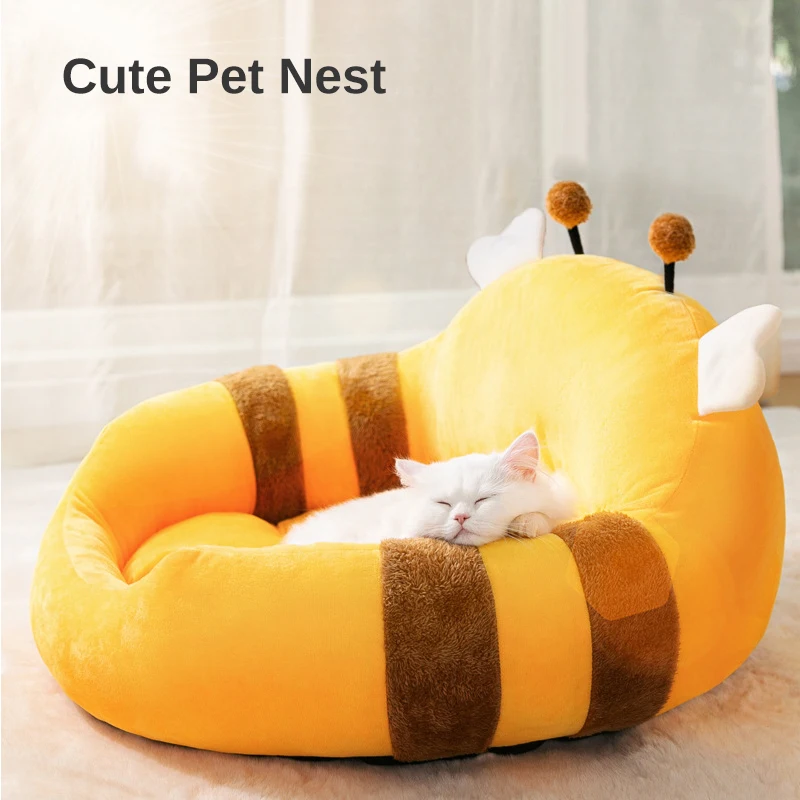 Nido de gato con respaldo para perro, cama abierta para gato, casa de gato, Perrera de dibujos animados, cama para mascotas, alfombrilla para perros y gatos, nuevo - 100 cosas bonitas para la casa