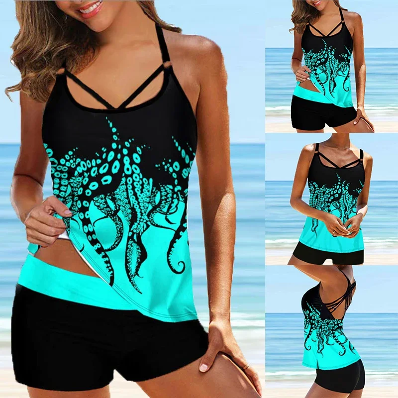 

2023 New Women Swimwear Swimsuit Female Print Bikini Set Summer New Design Printing Tankini Monokini Bathing Suit Beach Wear