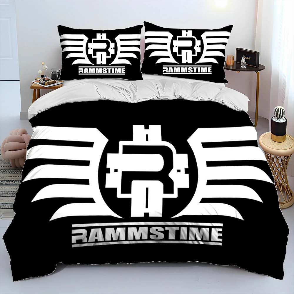 R Rammstein Sign Heavy Metal Rock Band Comforter Bedding Set,Duvet