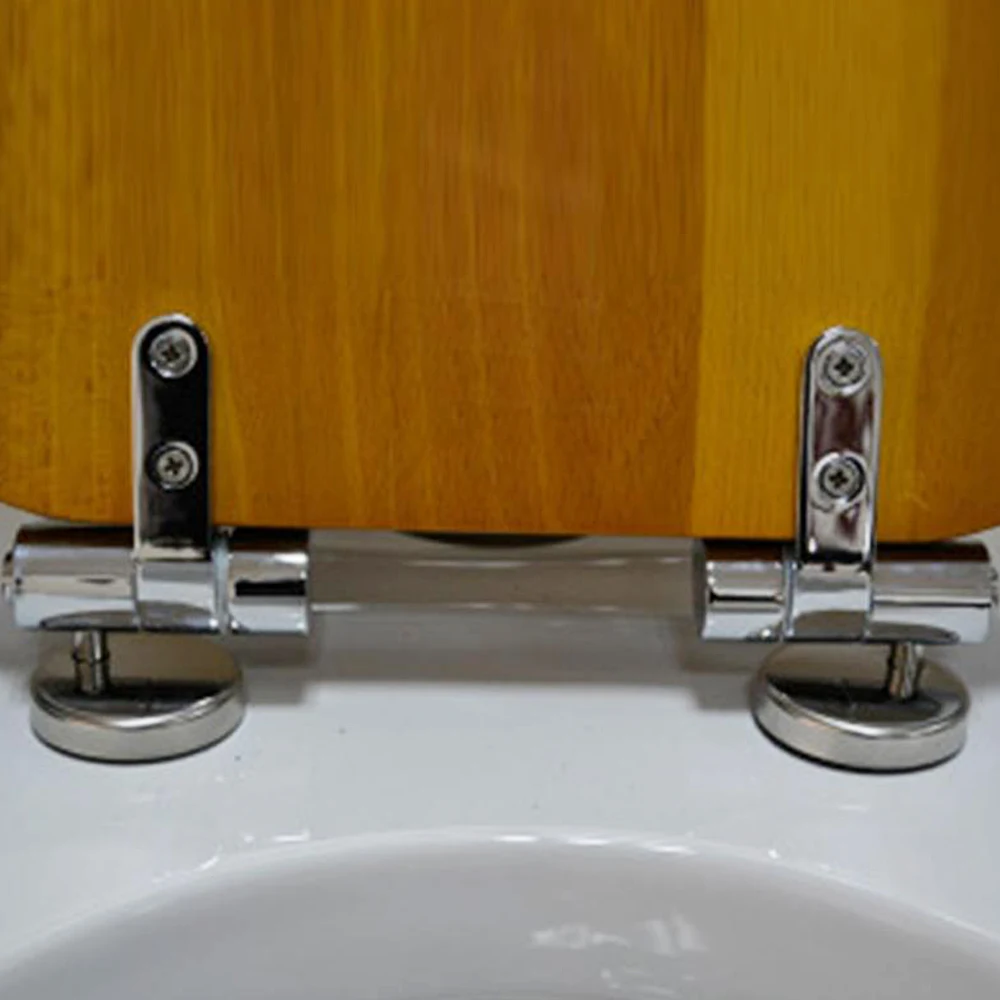 Zinc Alloy Toilet Seat Hinge Flush Toilet Cover Mounting Connector Lid Hinge Mounting Fittings Replacement Parts