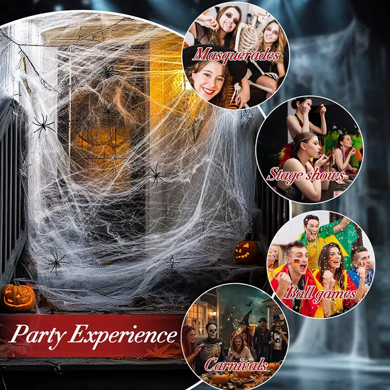 Stretchable Spider Web Halloween Decor