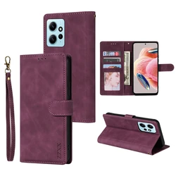 Versatile Skin-friendly Leather Wallet Case with Card Slot, Stand, and Magnetic Closure for Redmi Note 11S 5G (Wine red)