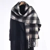 2024 Winter Scarf for Women Luxury Cashmere Warm Classic Check Blanket Wraps Female Thick Soft Big Tassel Shawl Long Poncho 3