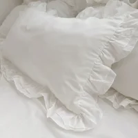 White Ruffled Lightweight Farmhouse Shabby Boho Chic Bedding-Ultra Soft  Microfiber Set ( Bedspread +Quilt Cover+ Pillow Sham) 6