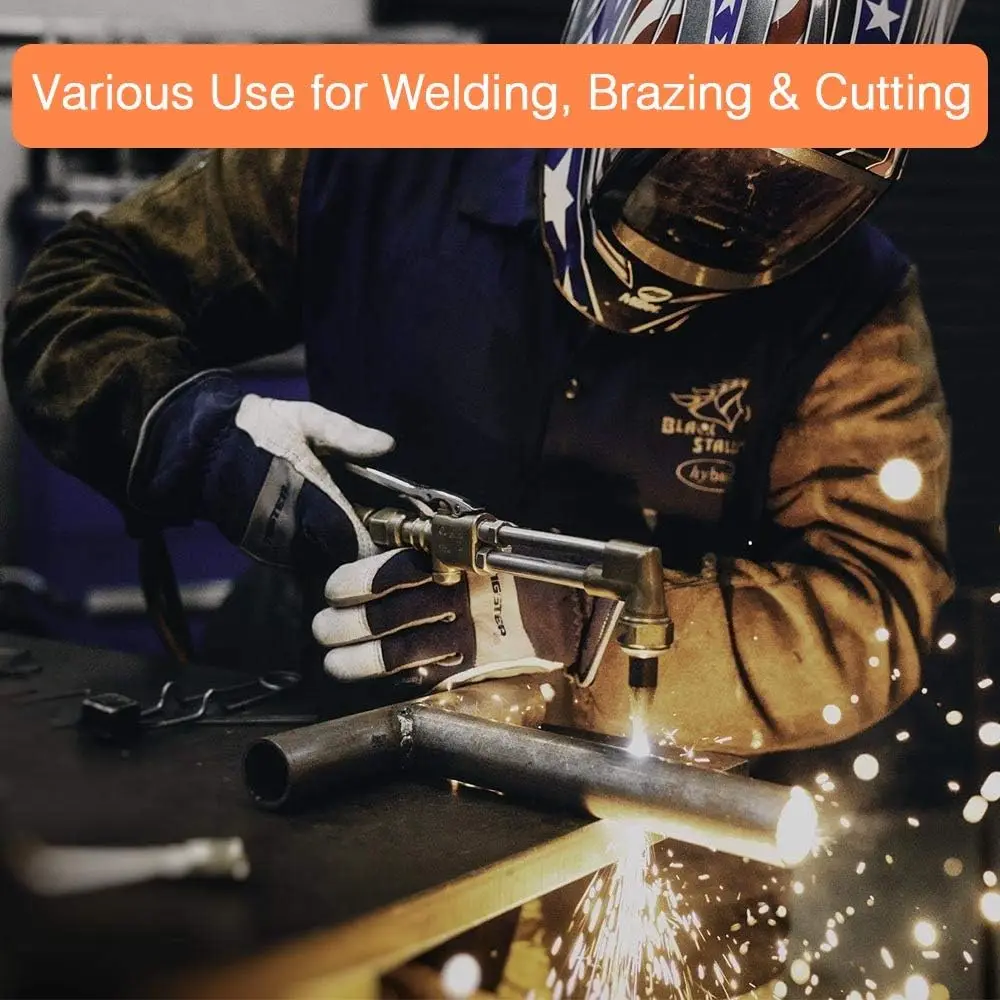 Portable Heavy Duty Welding Torch Kit Tank Oxygen Acetylene Oxy Cutting Brazing Goggles Welder Tool Set