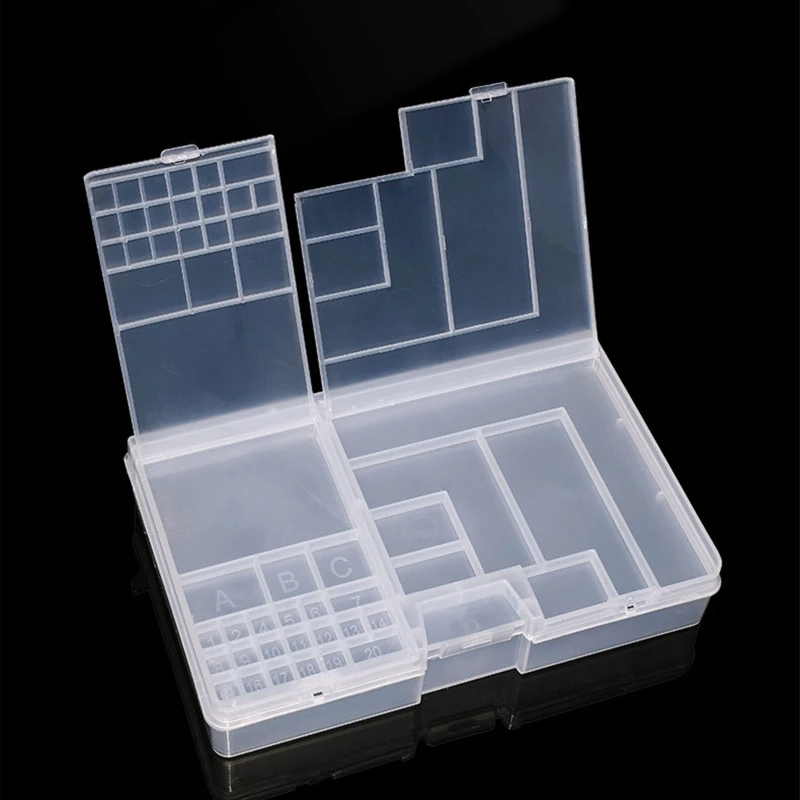 Adjustable 8 Grids Compartment Plastic Storage Box Screw Holder Case  Organizer 