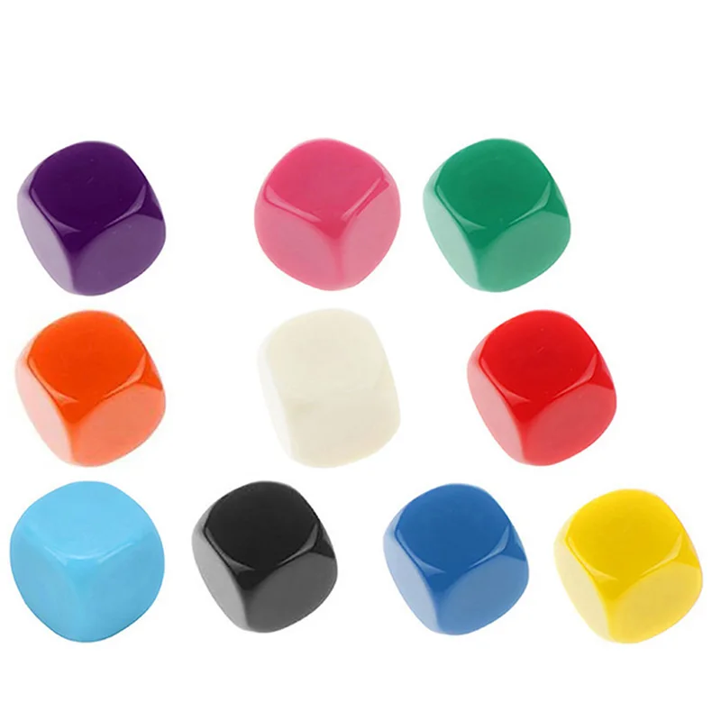 Filleted Corner Blank Dice 10 Pcs/lot game dice dice set for DIY Puzzle Game