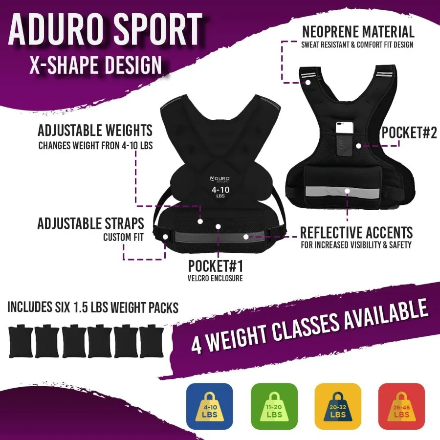Adjustable Weighted Vest Workout Equipment, 11-20lbs Body Weight Vest for Men, Women, Kids
