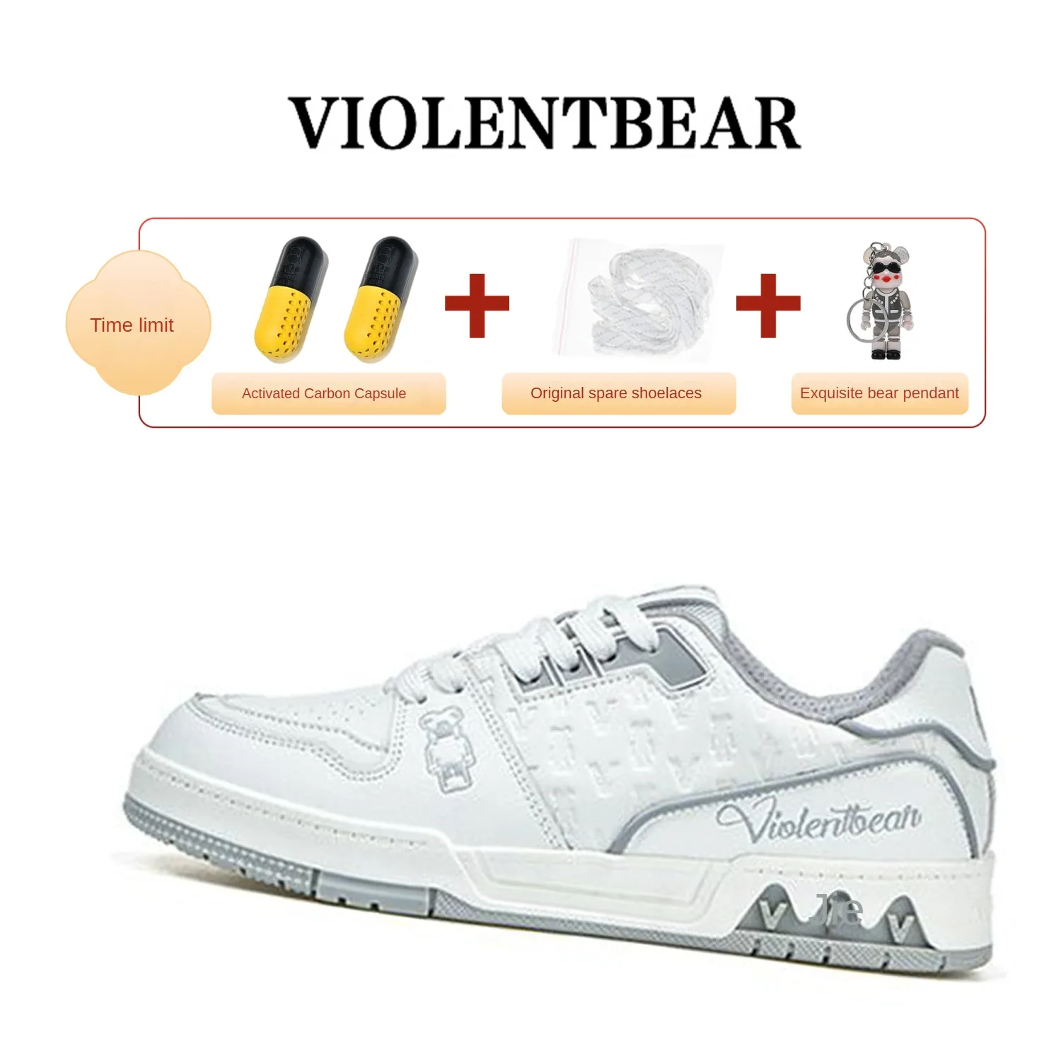 

2023 New Violent Bear Luminous Anti-slip Couple Style Sneakers Pendant Fashion Casual Shoes Shoes for Men Shoes for Women