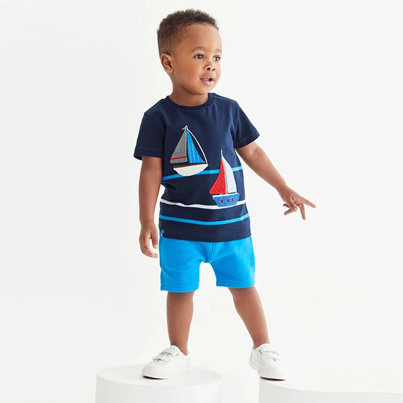 

Brand Quality 2023 Summer 100% Cotton Kids Children Suits Casual T-shirt Pants Baby Boy Clothes Sets Cartoon Infant Boys Outfits