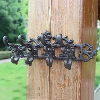 Cast Iron Metal Retro Style Classical Wall Decorate Garden Courtyard Wall Mounted Rusty Colored Hooks Storage Key Pendant 1