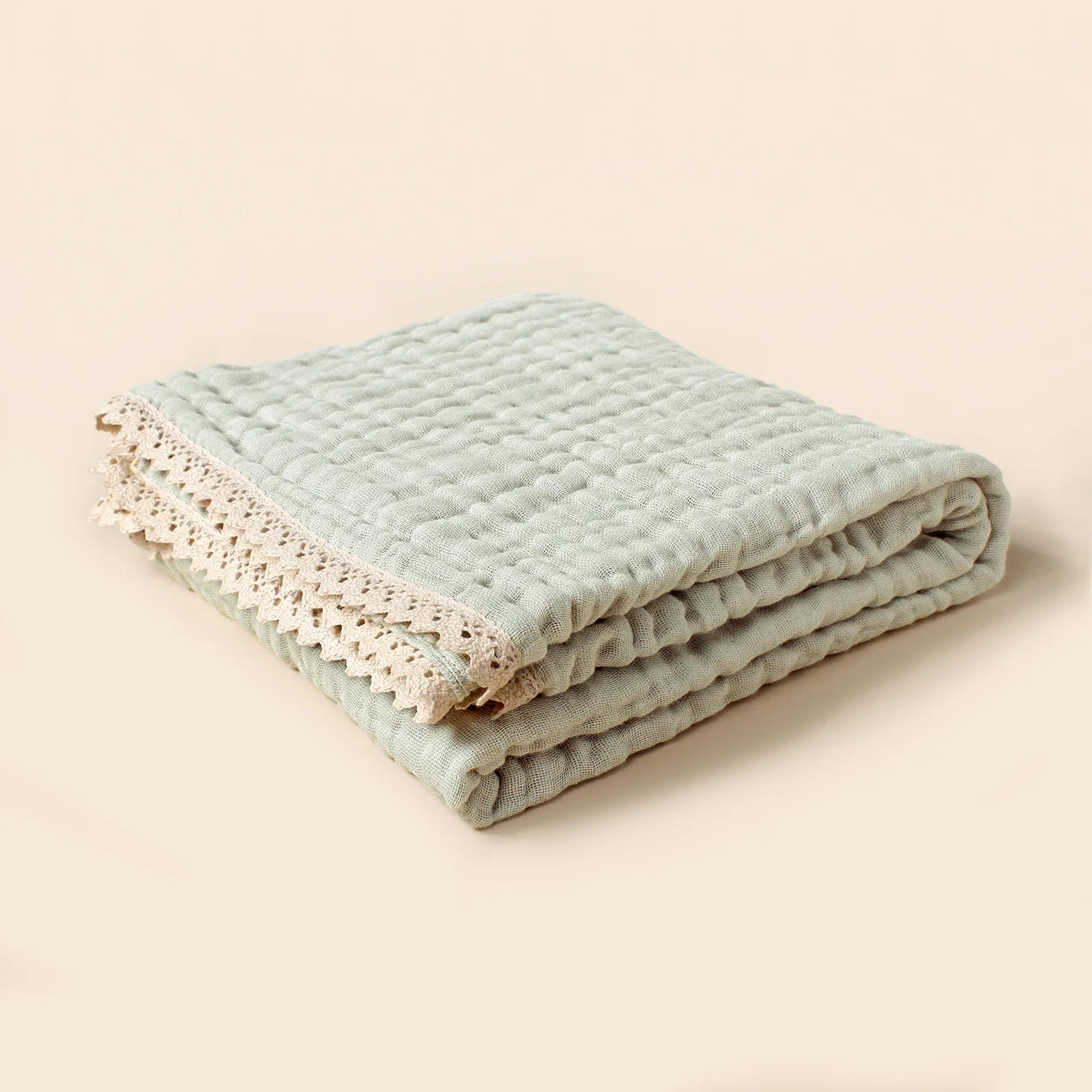 6 Layer Gauze Baby Blanket Lace Swaddle Wrap Soft Cotton Bath Towel Muslin Blanket for Newborn Bedding Items Stroller Bed Cover 6