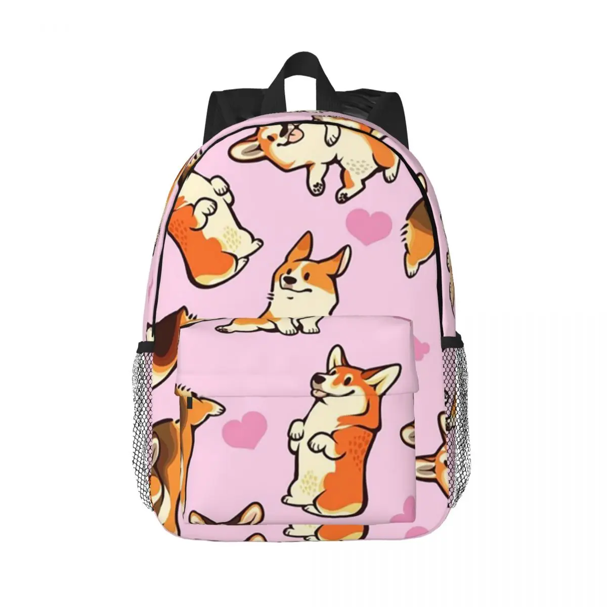 

Милые розовые рюкзаки Corgis для мальчиков и девочек, модные школьные ранцы для учеников, рюкзак для ноутбука, сумка на плечо, большая емкость