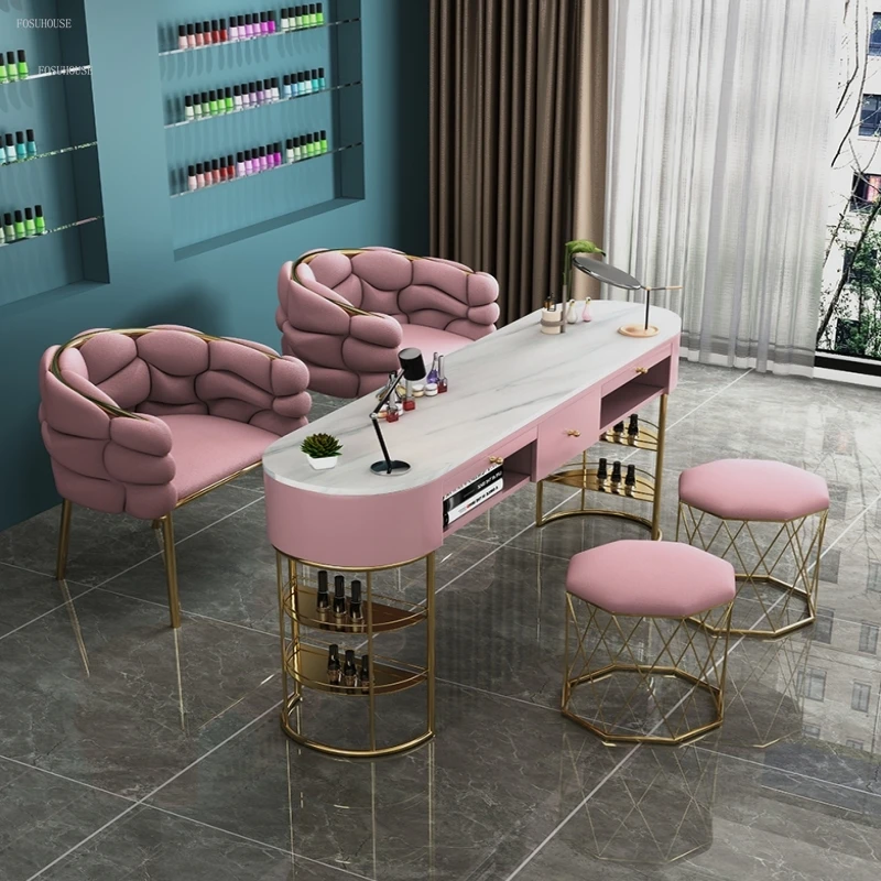 NordicInsNailTablesSalonFurnitureLuxuryDoubleProfessional